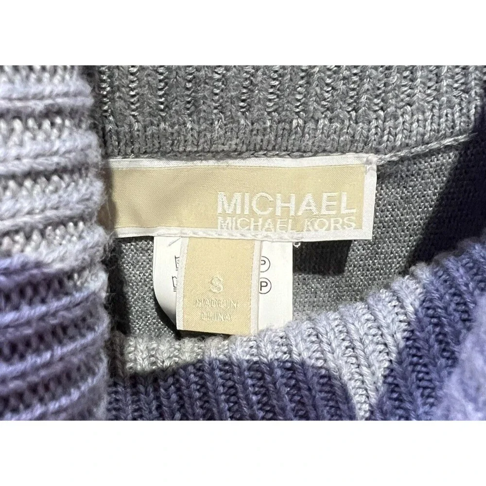 Michael Khors Women's Size S Casual Solid Gray Shawl W/ Logo, Pockets, & Stretch